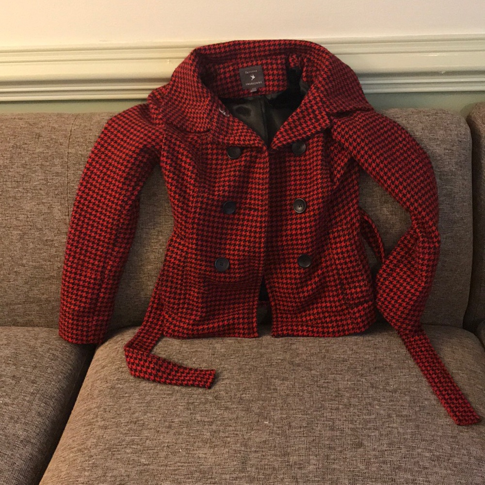 Houndstooth peacoat